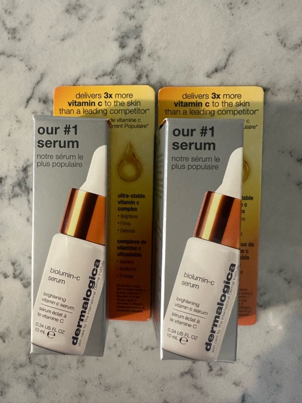 Dermalogica Biolumin-C Brightening Serum — pack of 2, 0.68 oz total, Brand New